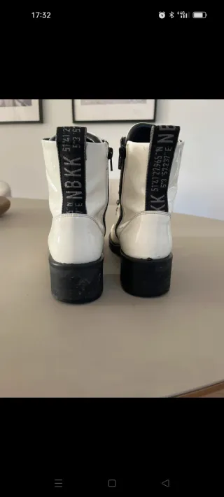 Botas Nubikk blancas charol talla 40