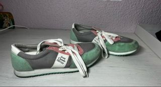 Zapatillas Jean Claude Olivier grises y verdes