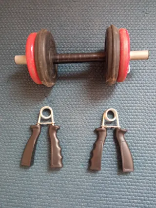 Mancuernas y agarres para manos