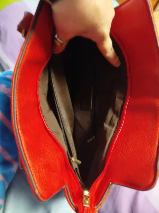 Bolso Rojo Grande Piel Sintética