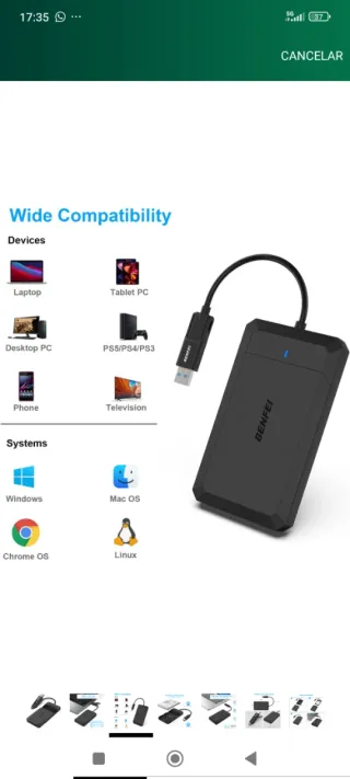 Caja Disco Duro BENFEI USB-C