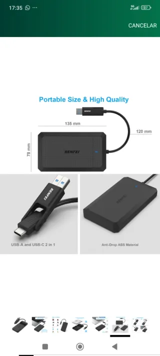 Caja Disco Duro BENFEI USB-C