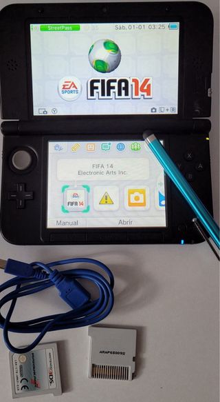 Nintendo 3DS XL Blu + 4 Giochi