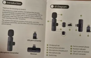 Microfono Lavalier Wireless Doppio 2in1