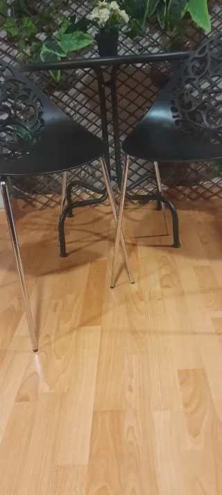 Gioco da Tavolo da Giardino con 2 Sedie Metalliche