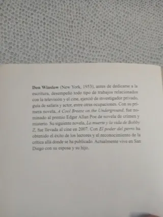 "El poder del perro"-Don Winslow-4,50+regalito