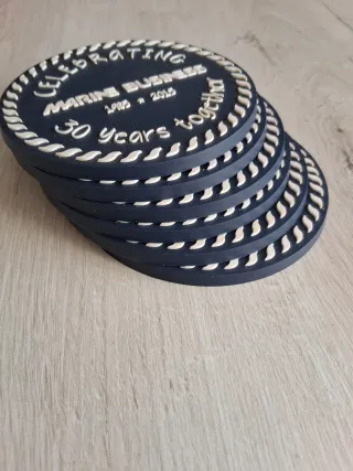 Set 6 Sottobicchieri Marine Business Silicone