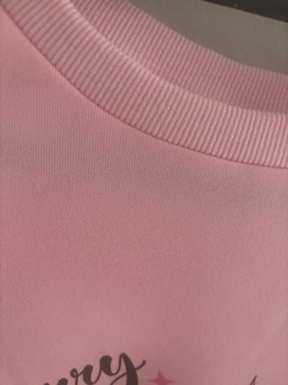 Sudadera rosa Merry Christmas con camión