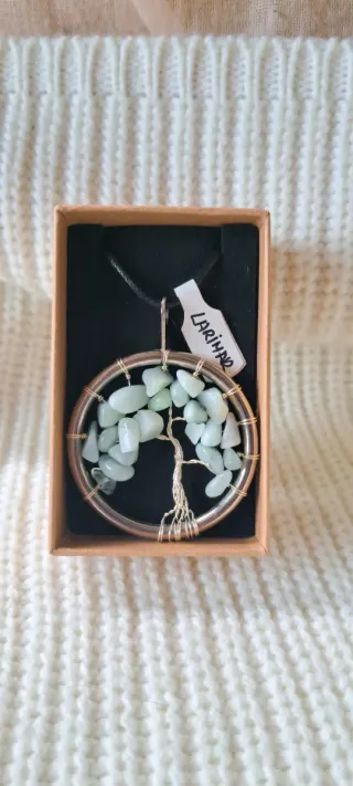 Colgante Árbol de Larimar y Plata