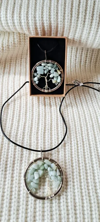 Colgante Árbol de Larimar y Plata