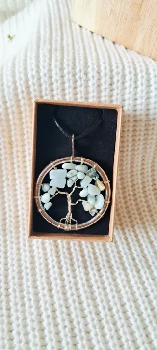 Colgante Árbol de Larimar y Plata