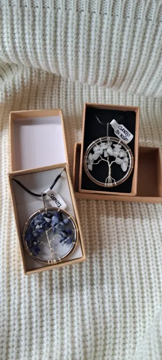 Colgante Árbol de Larimar y Plata