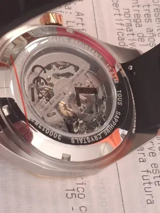 Reloj Tous Esqueleto Dorado y Negro