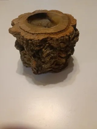 Candela rustica in legno