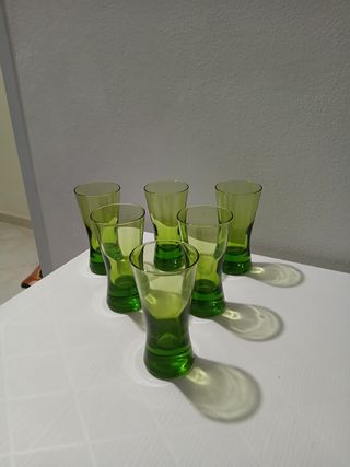 Bicchieri Murano vintage verdi - 6 pezzi