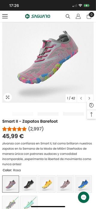 Zapatillas Saguaro Barefoot Talla 41 Nuevas