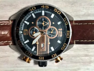 Orologio Cronografo Fossil Nero e Oro