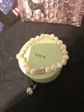 Pulsera Tous Perlas y Mariposa Plata