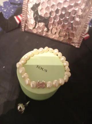 Pulsera Tous Perlas y Mariposa Plata