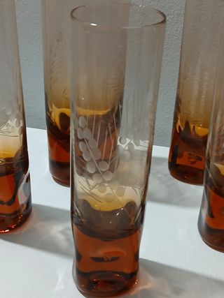 Set 5 Bicchieri e Caraffa Murano Vintage