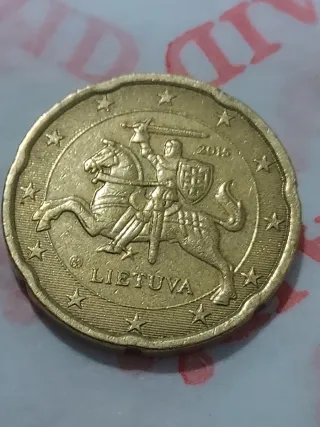 Moneda 20 céntimos Lituania 2015