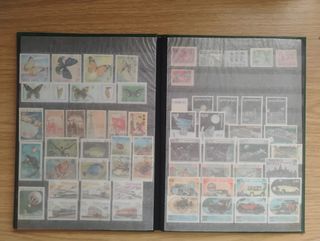 Clasificador sellos 8 hojas Sudeste Asiático