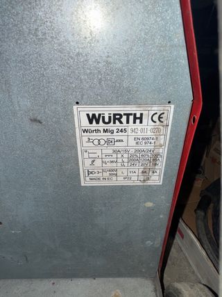 Soldador Hilo Wurth Mig 245 escucho ofertas