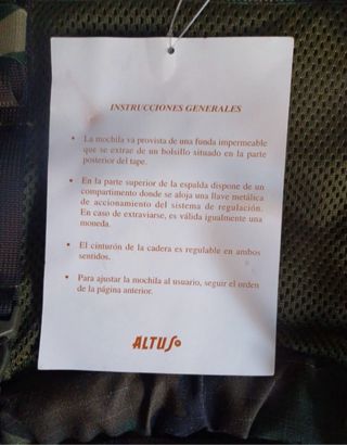 Mochila Ejército Tierra 100L Altus