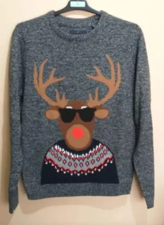 Jersey Reindeer Hombre Gris