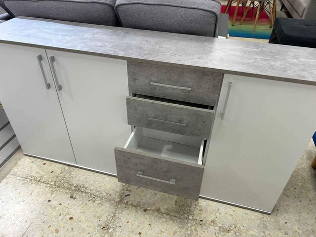 Comoda Aparador Joana 3 Puertas y 4 Cajones