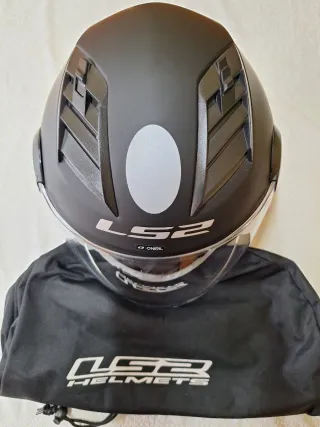 Casco Moto LS2 Abierto Negro