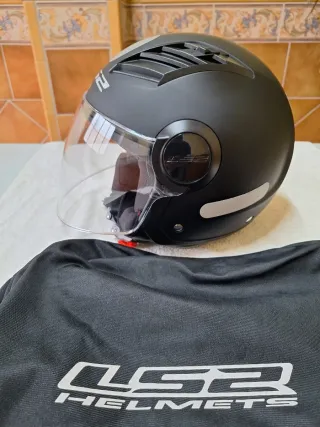 Casco Moto LS2 Abierto Negro