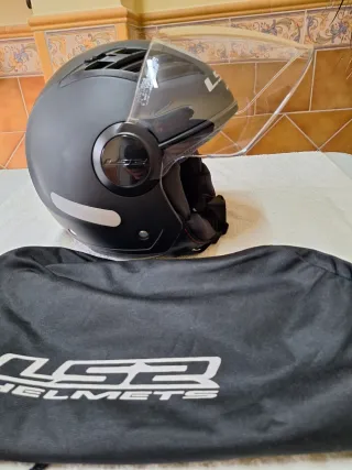 Casco Moto LS2 Abierto Negro