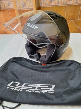 Casco Moto LS2 Abierto Negro
