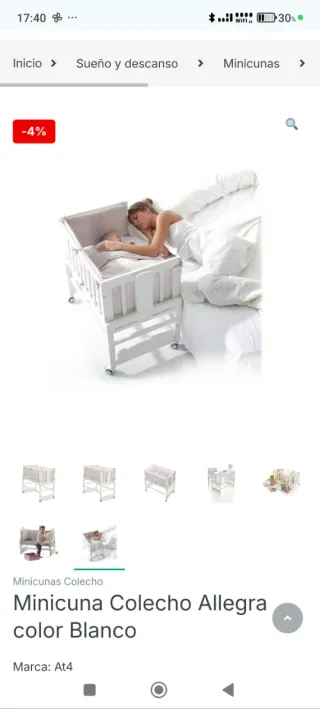 Minicuna colecho Allegra Blanca