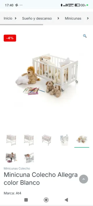 Minicuna colecho Allegra Blanca