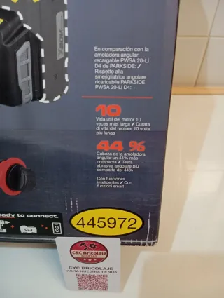 Parkside Amoladora Angular 20V performance