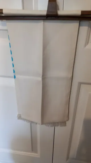 Pañuelo/bufanda Christian Dior lunares azul y blan