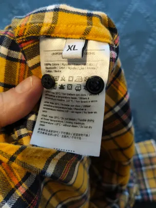 Camisa de franela a cuadros Talla L. Hombre