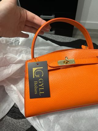 Bolso Firenze Italy Naranja Piel