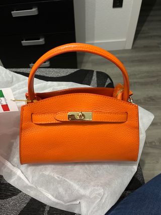 Bolso Firenze Italy Naranja Piel