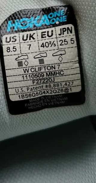 Zapatillas mujer running Hoka Clifton talla 40.5
