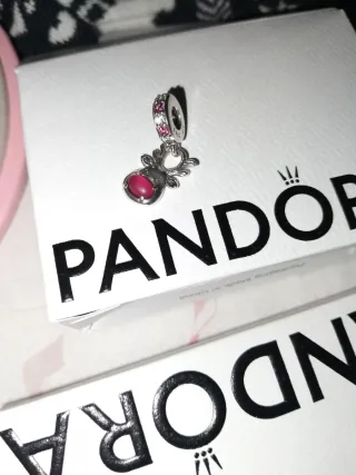 Pandora Charm Corazón Rojo Plata