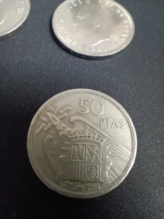 Monedas 50 Pesetas Franco y Juan Carlos I