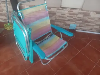 Lote 4 Sillas Playa + 3 Sombrillas