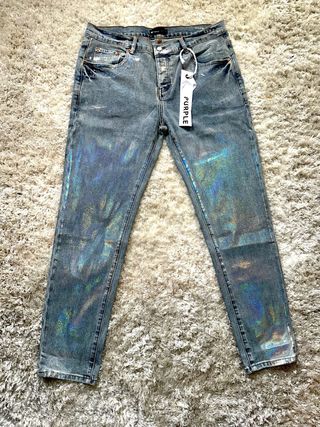 Gonne jeans Purple argentate