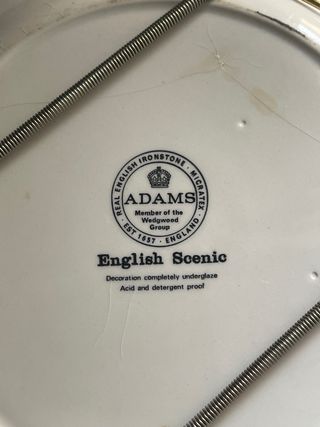 Plato de cerámica inglesa Adams