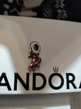 Charm Pandora Navidad Galleta Jengibre Bastón Cara