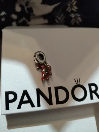 Charm Pandora Navidad Galleta Jengibre Bastón Cara