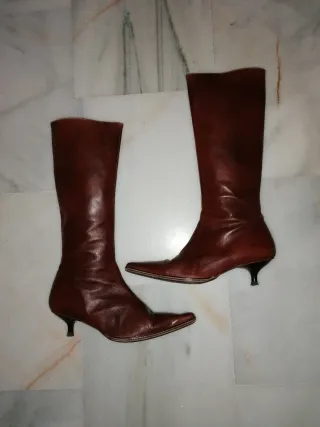 Botas de piel marrones